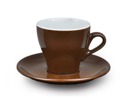 Tasse cappuccino ACF tulipe brune foncée 5.5oz