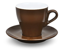 Tasse latté ACF tulipe brune foncée 10oz