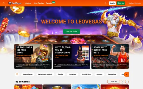 Lobby screenshot LeoVegas
