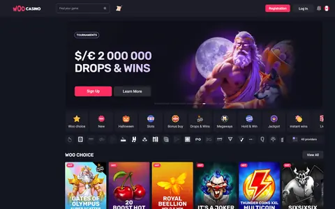 Lobby screenshot Woo Casino